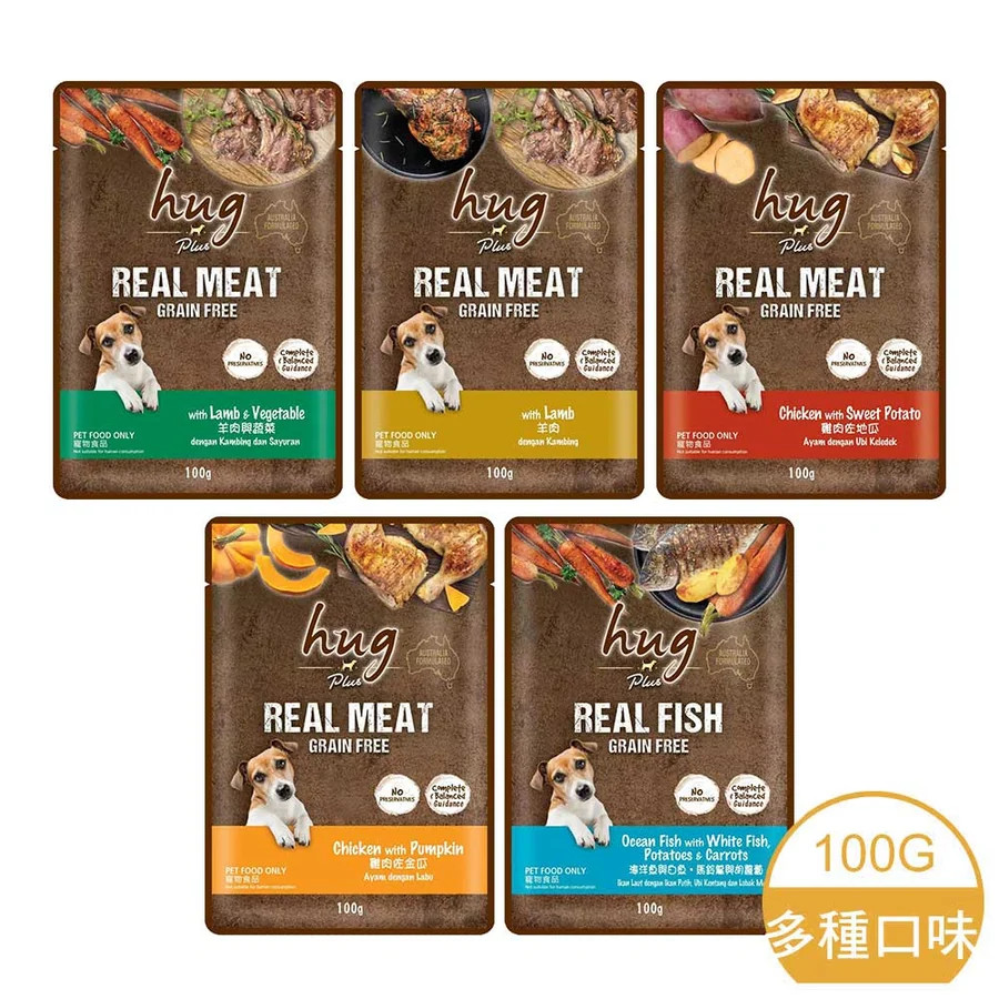 Hug PLUS 無穀犬用主食餐包 100g 官方產品圖
